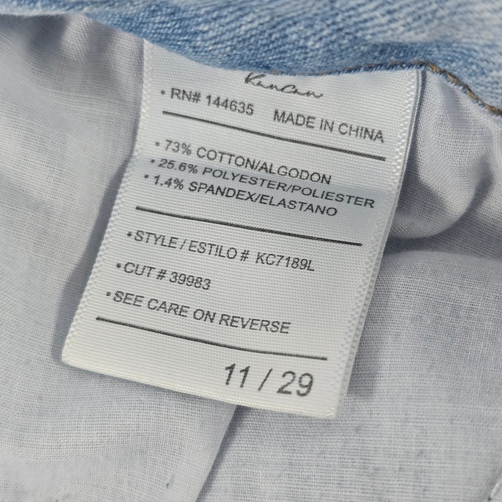 KanCan Women Light Wash Distressed Flare Leg Jean KC7189L Size 11 29 Distressing - Picture 8 of 9